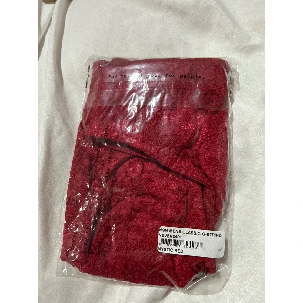 Cosabella Men's Never Say Never Lace G-String Mystic Red Designer Underwear
